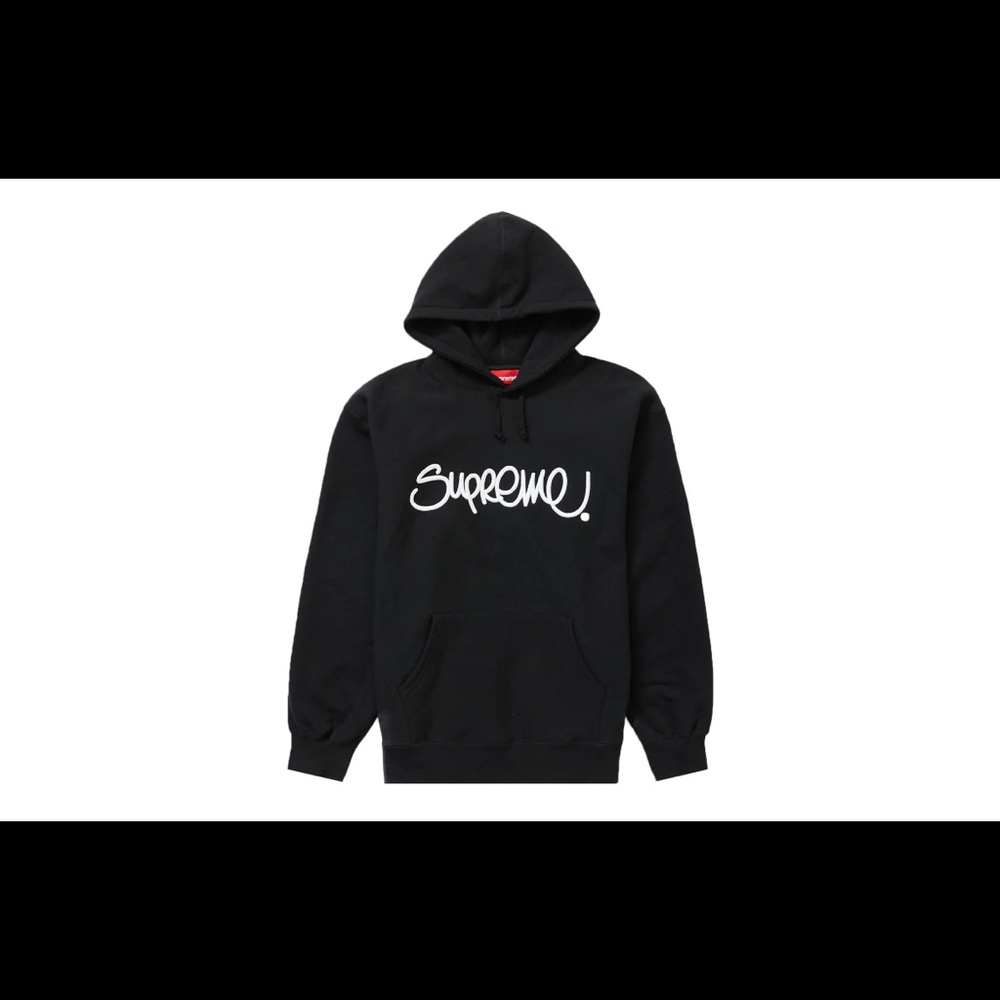 Supreme raised hooded sweatshirt size L